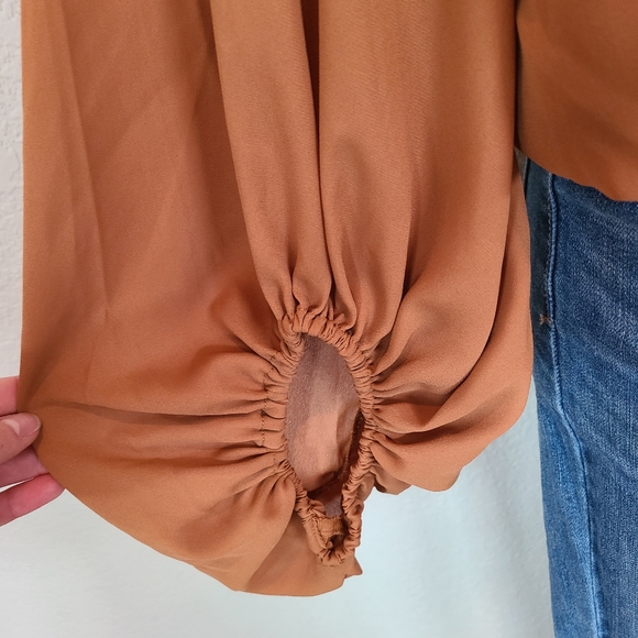 Chiffon Bodysuit Blouse Small - Picture 2 of 3